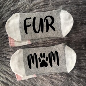 Cat Mom Gift-Cat Socks-Pet Gifts-Cat Lover Gift-Fur Mama-Cat Lover-Funny Cat Gifts-Mom Gift-Birthday Gift-Crazy Cat Lady image 4