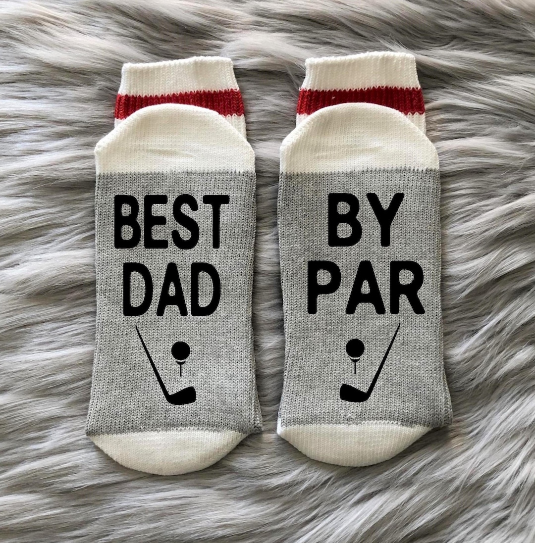 Best Dad by Par Socks Golf Socksgifts for Dadgolf Giftspersonalized