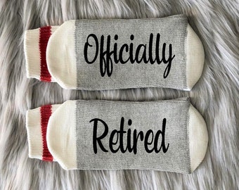 Officially Retired Socks-Retirement Socks-Retired AF-Retirement Gift-Retired 2026-Retirement Party- Funny Retirement