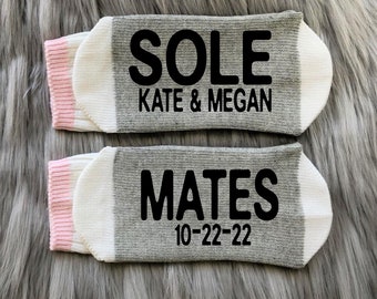 Anniversary Socks - Hers and Hers - Lesbian Couple Gift - Lesbian Wedding Anniversary - Same Sex Marriage - Mrs and Mrs - Pride Gift