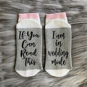 Wedding Mode Socks - Bridal Socks - Engagement Gift - Newly Engaged - Future Mrs - Fiance Gifts - Proposal Photos