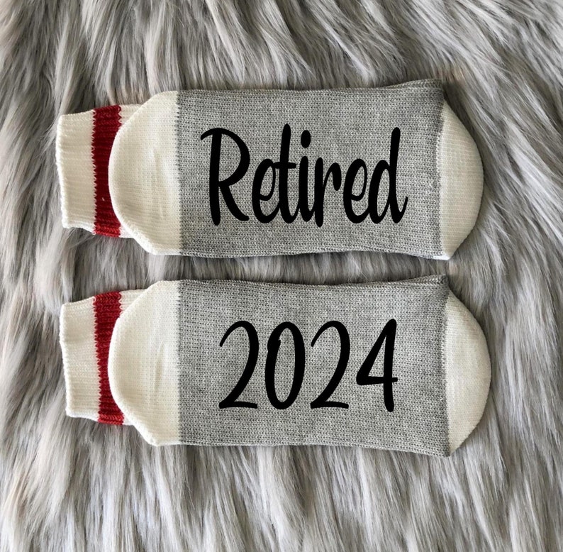 Retirement Socks-Retired AF-Retirement Gift-Retired 2024-Retirement Party-Funny Retirement-Gift for Retired-65th Birthday-Boss Gift-Coworker image 5