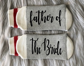Father of the Bride Socks-Father of Bride Gift-Gift for Dad-Dad Wedding Gift-Bridal Party Gifts-Gift from Bride-Mother of the Bride
