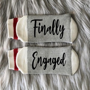 Finally Engaged Socks - Engagement Gift - Couples Engagement Gifts - Future Mrs - Fiance Gifts - Proposal Photos - Bridal Gifts
