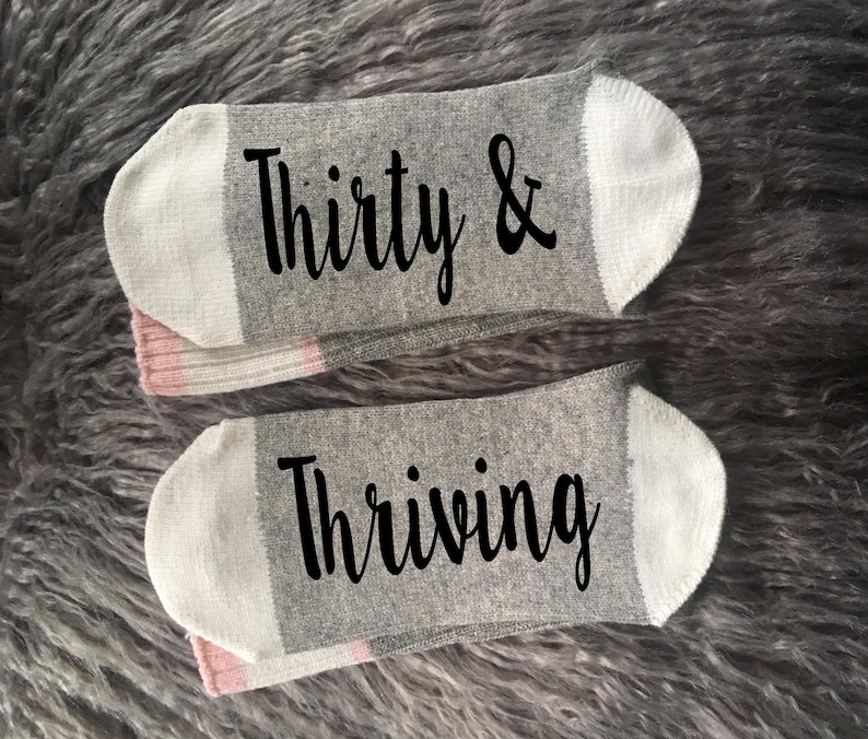 Thirty AF Socks30th Birthday-Birthday Socks-30th Birthday Gift-Best Friend Birthday Gift image 2