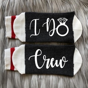 I Do Crew Socks - Bridal Party Gifts - Engagement Gift - Newly Engaged - Wedding Socks - Bridal Party Matching - Bride Gifts - Team Bride