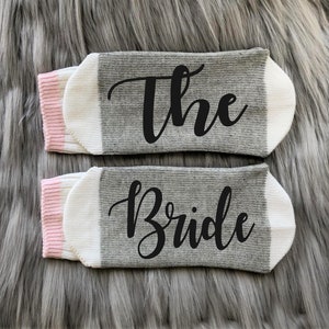 Bride Socks Bridal Party Gifts -Maid of Honor-Bachelorette-Bridal Party Socks-Bride Socks-Bridesmaid Socks-Bridesmaid Gifts-Wedding Socks