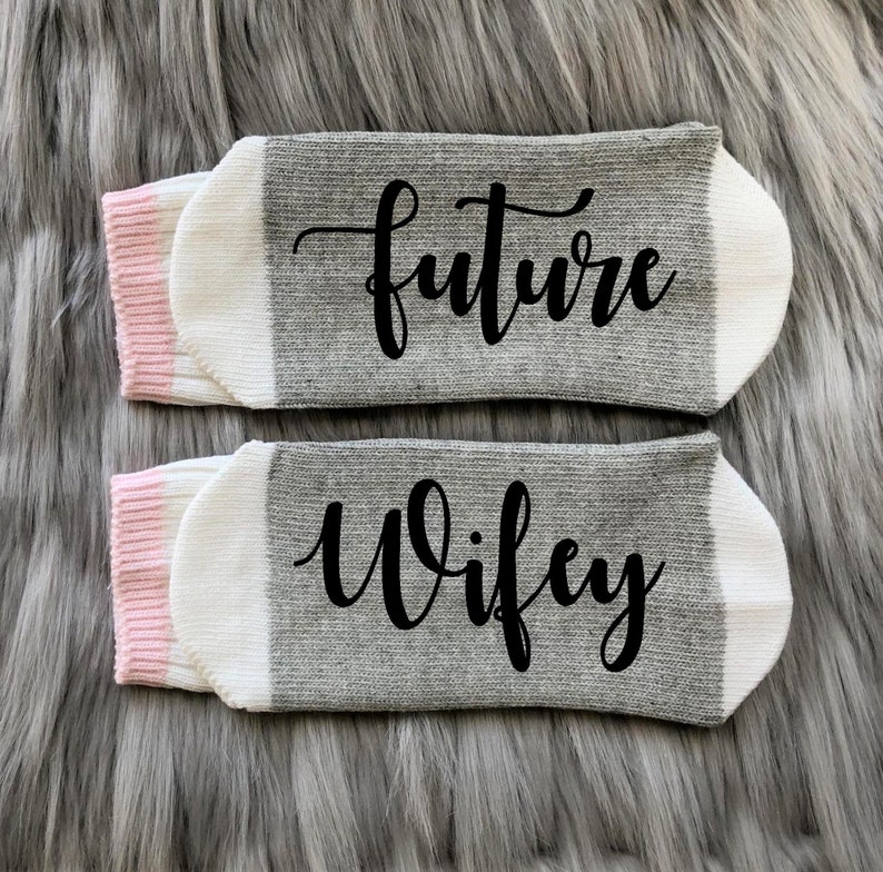 Custom Mrs. Gift-Bride-Engagement Gifts-Future Mrs-Bride Socks-Bride Gifts-Bachelorette Gifts-Wedding Gifts-Personalized Wedding Gift image 8