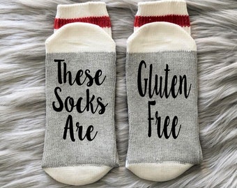 Sans gluten Gits-Chaussettes-Maladie coeliaque-Cadeaux coeliaque-Intolérance au gluten-Drôle sans gluten-Maman sans gluten-Sœur sans gluten