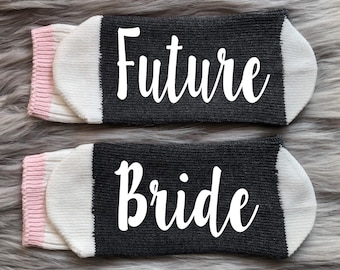 Future Bride Socks-Bride Gifts-Future Wifey-Engagement Gift-Bridal Shower Gift-Gift for Bride-Newly Engaged-Bride and Groom Gift