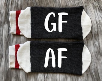 Chaussettes AF sans gluten-GF AF-Maladie cœliaque-Cadeau cœliaque-Intolérance au gluten-Drôle sans gluten-Maman sans gluten