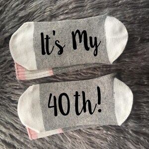 Forty AF Socks-40th Birthday-Socks-40th Birthday Gift-Birthday Gifts for Her-Best Friend Birthday Gift-Birthday Gift Idea-40th Gift Idea image 7