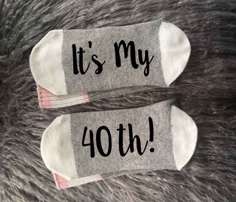 Forty AF Socks-40th Birthday-Socks-40th Birthday Gift-Birthday Gifts for Her-Best Friend Birthday Gift-Birthday Gift Idea-40th Gift Idea image 7