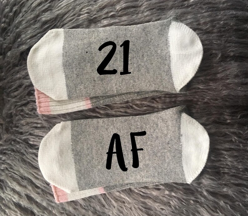 21st Birthday Gift Socks-'m 21 Bitches Socks-Birthday Gifts for Her-Best Friend Birthday Gift-21st Birthday Gift for Her- 21 AF image 6