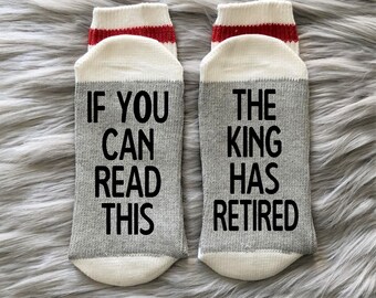 King Has Retired Socks-Retirement Gift-Retirement Socks-Retired 2026-Retirement Party-Funny Retirement-Gift for Retired-65th Birthday