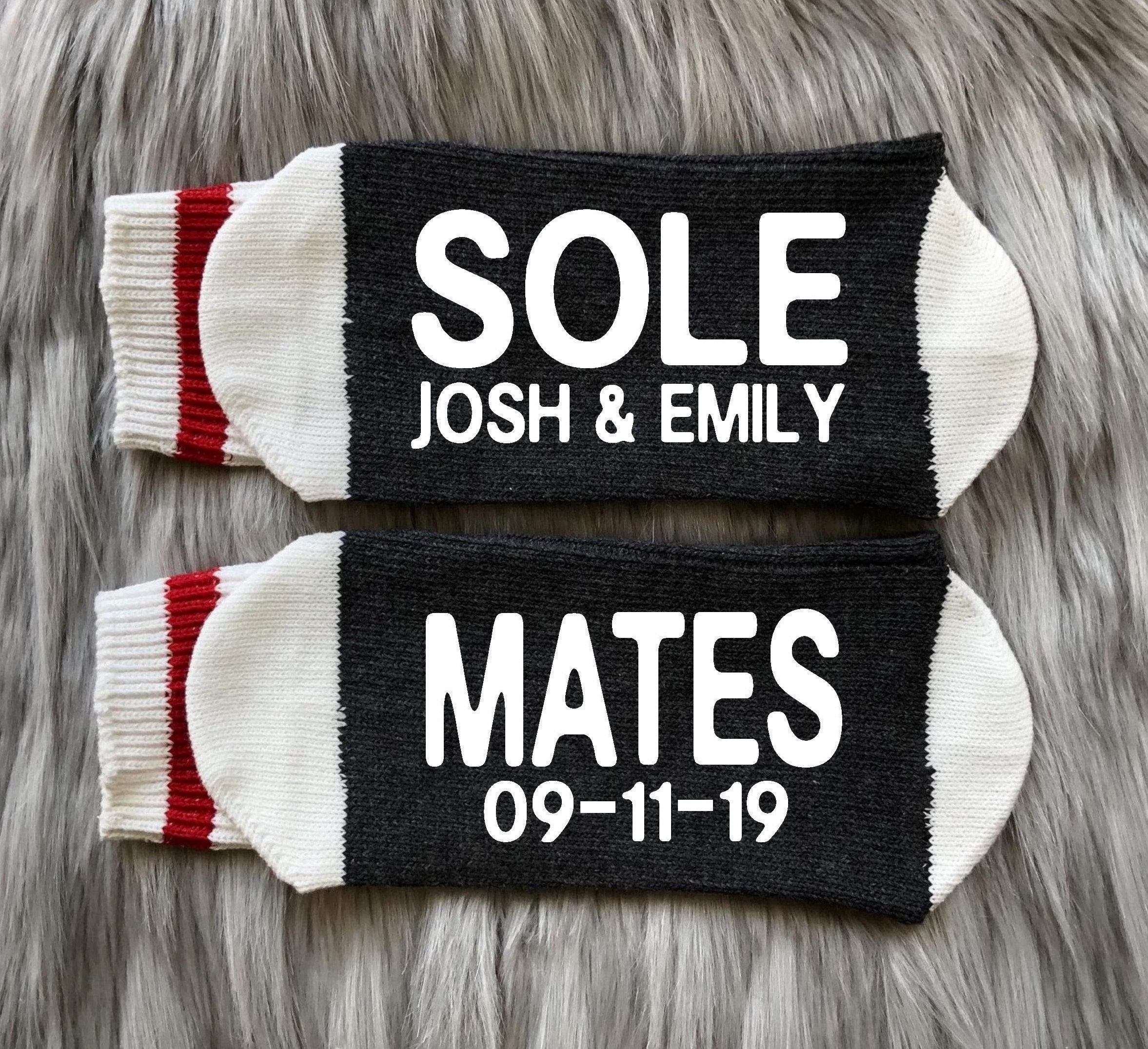 Anniversary Socks-Anniversary Gifts-Sole Mates-Custom Socks-His and H…