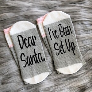 Dear Santa I Can Explain-christmas Socks-christmas Gift-funny Socks-af ...