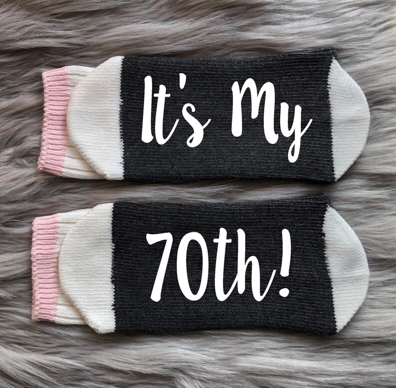 Hello 7070th BirthdayBirthday Socks70th Birthday Gift70 Etsy