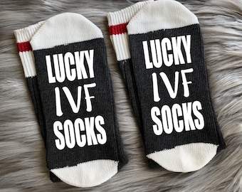 Lucky IVF Socks-IvF Gifts-IVF Mom & Dad-IvF Baby-Fertility Gift-Fertility Socks-IvF Transfer Day-Infertility Gifts
