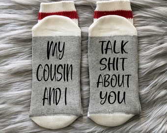 Cousin Squad  Socks- Cousin Gift - Cousin Socks - Cousin Birthday Gift - Best Cousin Ever- Cousin Tribe - Gift for Cousin - Best Friend Gift