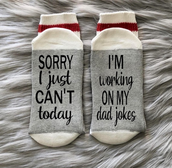 Dad Jokes Socks-New Dad Gifts-Dad to Be Gift-Pregnancy Gift-First time Dad-Baby Shower Gift-Soon to Be Dad-Gift for New Mom