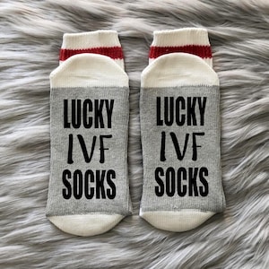 Lucky IVF Socks-IVF Socks-IVF Gifts-Fertility Gift-Fertility Socks--IvF Transfer Day-Transfer Socks-IuI Socks-IvF Gift Basket