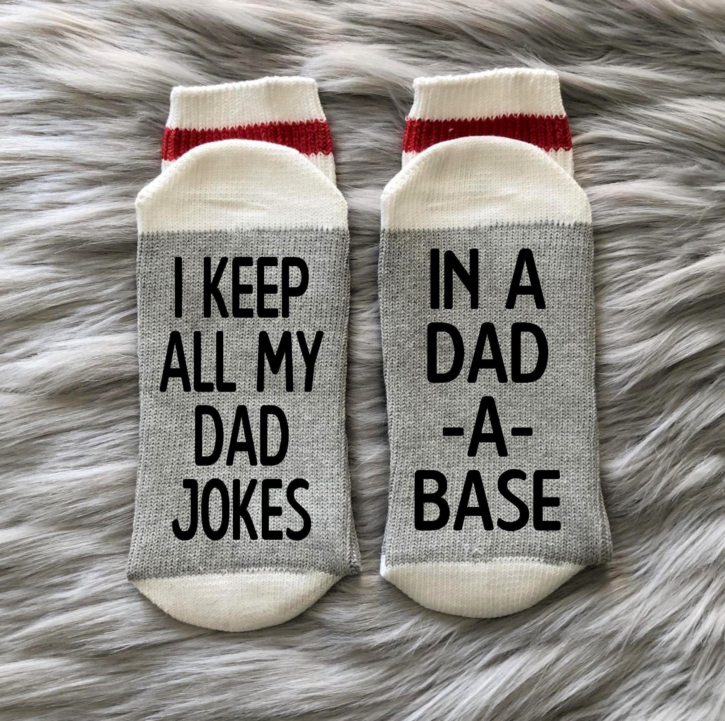 Dad Jokes Socks My Jokes Are Officially Dad Jokes Funny Dad Etsy UK