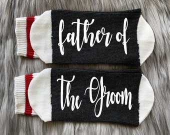 Father of the Groom Socks-Father of Groom Gift-Gift for Dad-Dad Wedding Gift-Bridal Party Gifts-Gift from Groom-Mother of the Groom-Gifts