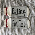 Eating for Two Socks-New Mom Gifts-Pregnancy Gift-Pregnancy Socks-Baby Shower Gift-Gift for New Mom-First Time Mom Gift product logo
