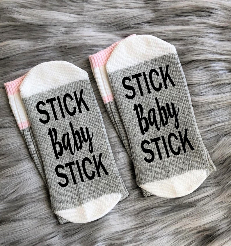 Stick Embie Stick FIV Chaussettes Chaussettes porte-bonheur-Cadeaux FIV-Cadeau fertilité-Chaussettes fertilité-Transfert FIV-Chaussettes FIV porte-bonheur image 6