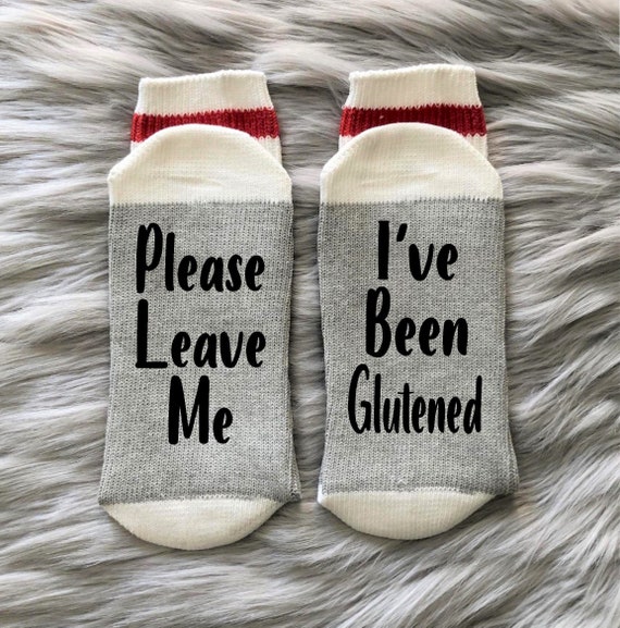 I've Been Glutened-Gluten Free Socks-Celiac Disease-Celiac Gift-Gluten Intolerance-Funny Gluten Free-Gluten Free Mom