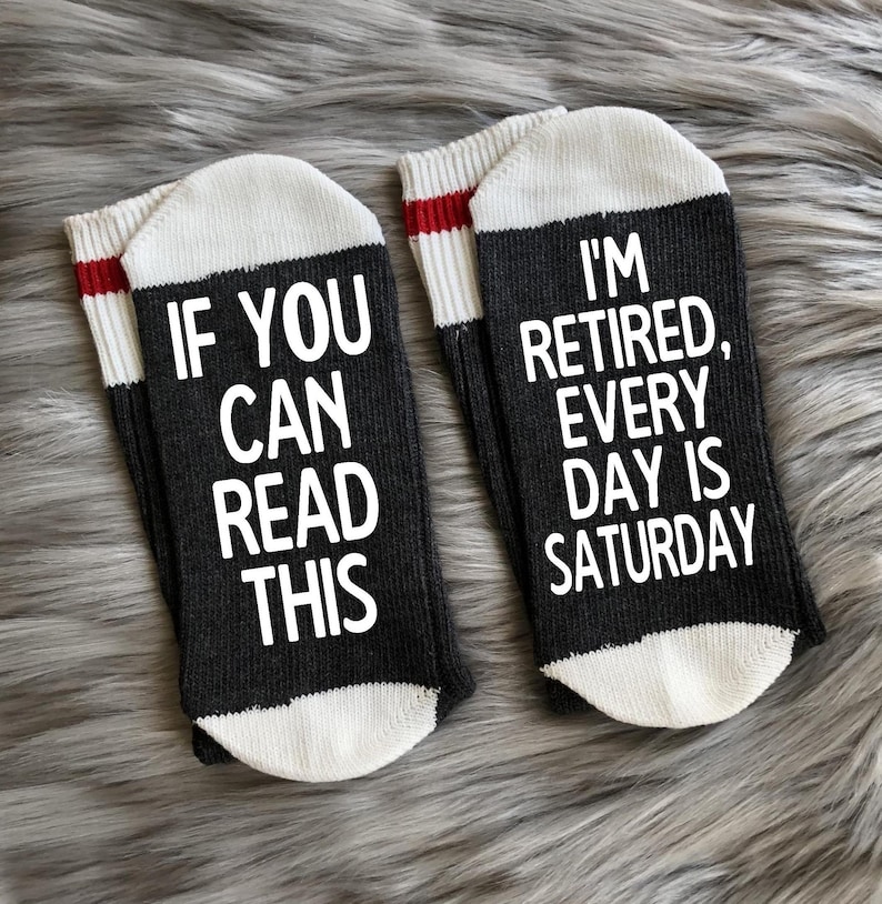Retirement Socksretired Afretirement Giftretired Etsy