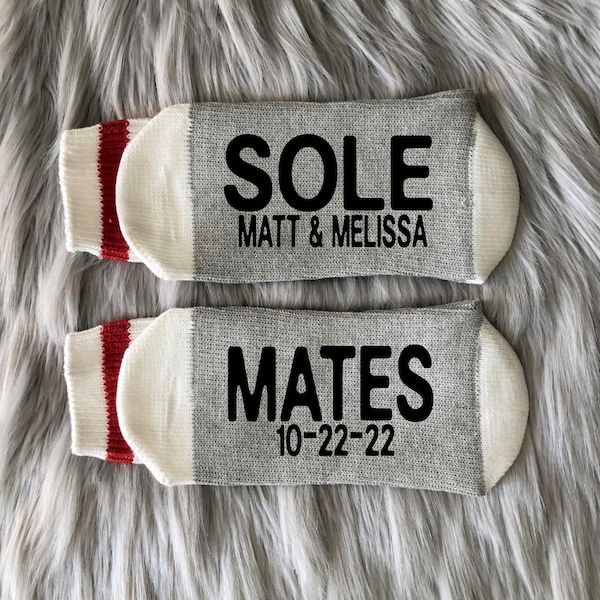 Cotton Anniversary Gift Socks -2nd Anniversary Socks-2 Year Anniversary-Couple Gifts-Mr and Mrs Gifts-Husband and Wife Gift