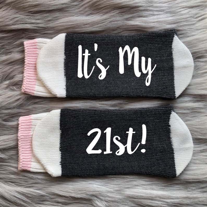21st Birthday Gift Socks-'m 21 Bitches Socks-Birthday Gifts for Her-Best Friend Birthday Gift-21st Birthday Gift for Her- 21 AF image 7