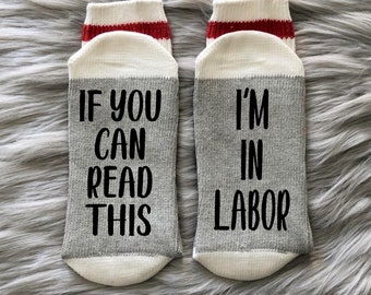 Labor and Delivery Socks-Pregnancy Socks-Baby Shower Gift-Hospital Socks-Push Gift-Maternity Gift-Maternity Socks