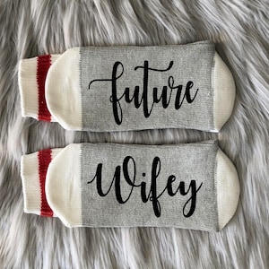 Future Wifey Socks-Bride Gifts-Engagement Gift-Bridal Party Gifts-Team Bride-Bachelorette Gifts-Weddings Socks-Bride To Be-Just Married