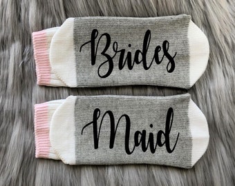 Bridesmaid Socks - Wedding Socks - Bridal Gifts - Maid of Honor Gift - Bridal Party Socks - Bridesmaid Gifts -Bridal Party Gifts