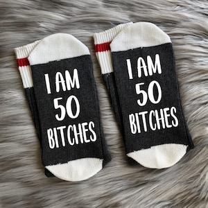 50th Birthday Gifts-I'm 50 Bitches-Fiftieth Birthday-Best Friend Birthday Gift-Birthday Gift Idea-50th Gift Idea-50th Gift-Fifty & Fabulous