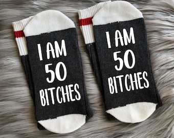 50th Birthday Gifts-I'm 50 Bitches-Fiftieth Birthday-Best Friend Birthday Gift-Birthday Gift Idea-50th Gift Idea-50th Gift-Fifty & Fabulous