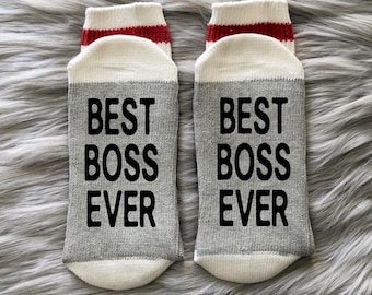 Best Boss Ever Gift Socks - Boss Gift - Funny Boss Gift - Boss Christmas Gift - Boss Appreciation Day - Boss Day Gift