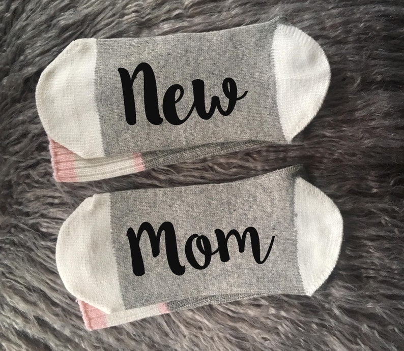 Chaussettes pour future maman-Cadeau pour baby shower-Cadeau de grossesse-Cadeau nouvelle maman-Cadeau pour maman-Cadeau personnalisé-Cadeau push image 3