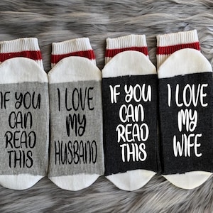 Husband and Wife Socks-Cotton Anniversary-Husband Gifts-Wife Gift-Husband Birthday Gift-Anniversary Gift-Couples Anniversary Gift