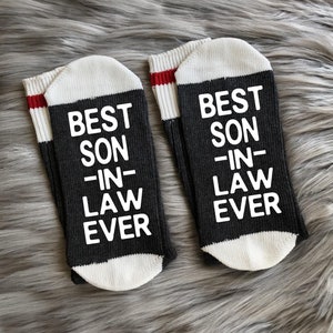 Chaussettes Best Son In Law Ever - Cadeau pour gendre - Cadeaux de famille