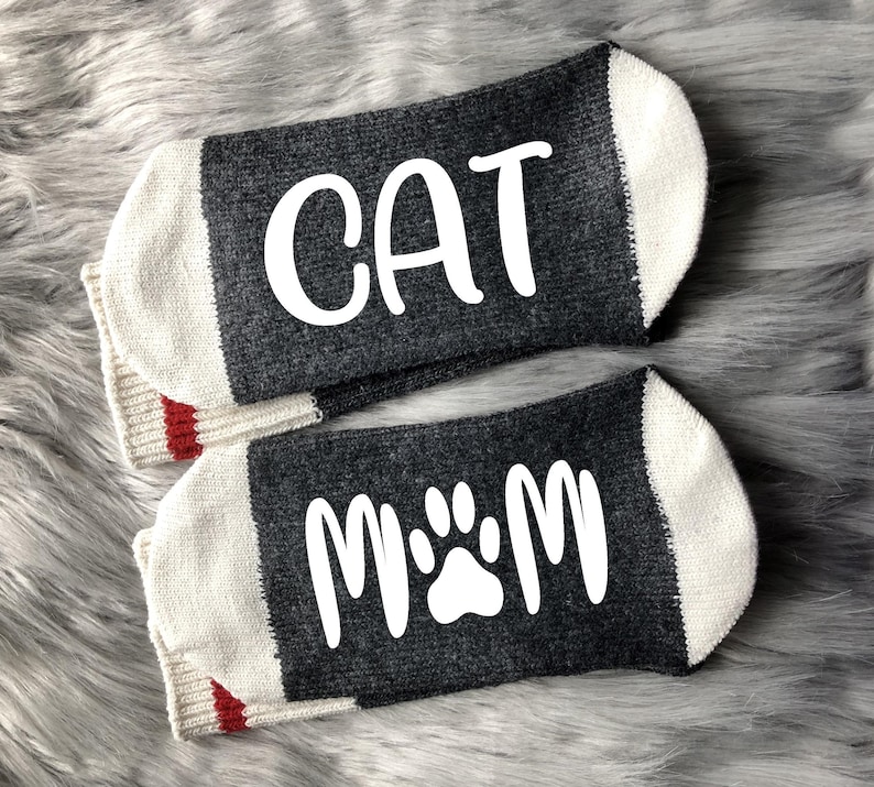 Cat Mom Gift-Cat Socks-Pet Gifts-Cat Lover Gift-Fur Mama-Cat Lover-Funny Cat Gifts-Mom Gift-Birthday Gift-Crazy Cat Lady image 2