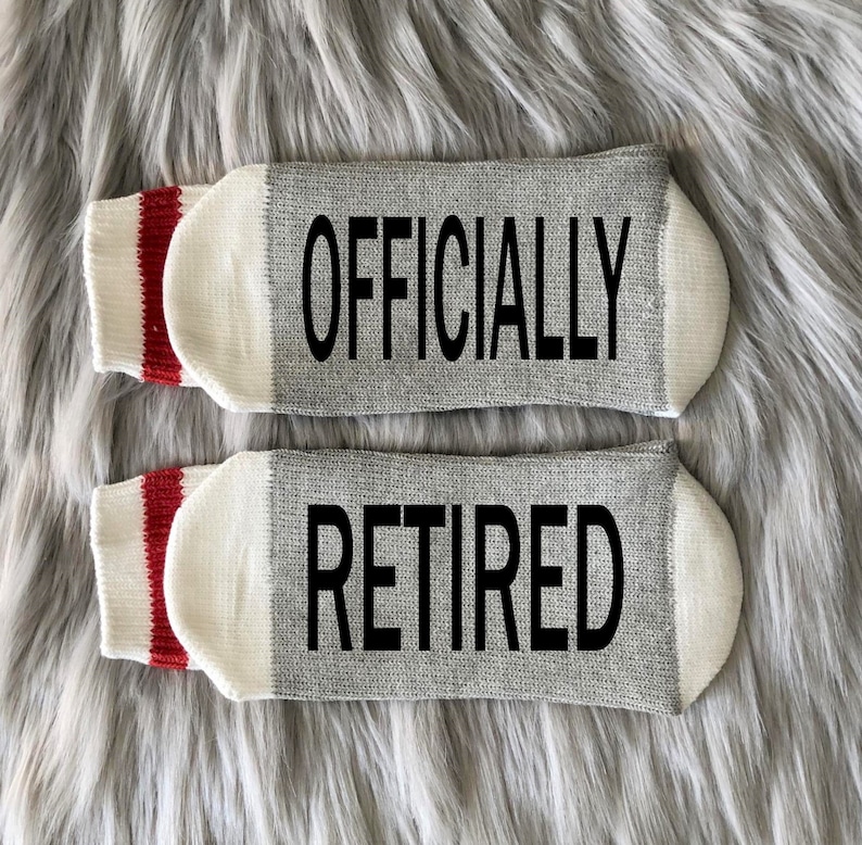 Retirement Socks-Retired AF-Retirement Gift-Retired 2024-Retirement Party-Funny Retirement-Gift for Retired-65th Birthday-Boss Gift-Coworker image 3