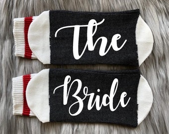 Bride Socks-Bride Gifts-Bridal Party Socks-Bridal Party Gifts-Bridesmaid Proposal Ideas-Bridesmaid Box-Engagement Gift-Wedding Gift