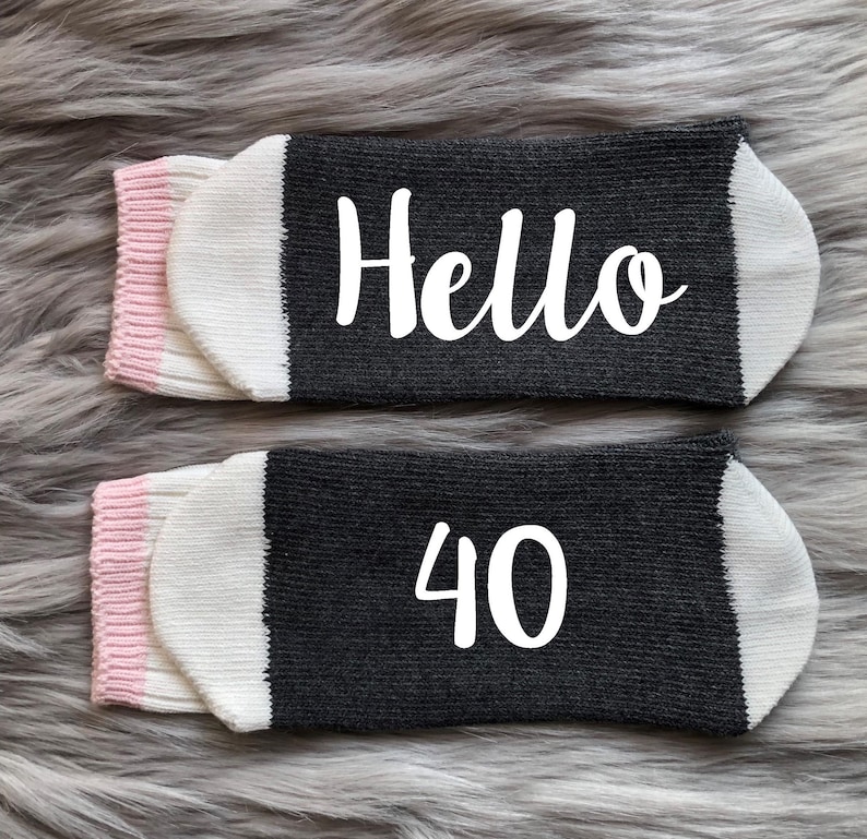 Forty AF Socks-40th Birthday-Socks-40th Birthday Gift-Birthday Gifts for Her-Best Friend Birthday Gift-Birthday Gift Idea-40th Gift Idea image 4