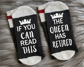 The Queen Has Retired Socks - Funny Retirement Gift for Her -Retirement Socks - Retired 2026 - Retirement Party