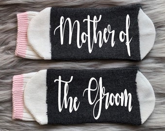 Mother of the Groom Socks-Mother of Groom Gift-Gift for Mom-Mom Wedding Gift-Bridal Party Gifts-Gift from Groom-Father of the Groom-Gifts