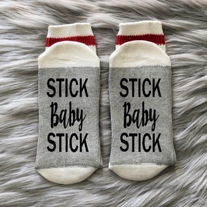 Stick Baby Stick IVF Socks-IVF Gifts-IvF Strong-Fertility Gift-Lucky IVF Socks-Fertility Socks-IvF Transfer Day-Lucky Transfer Socks
